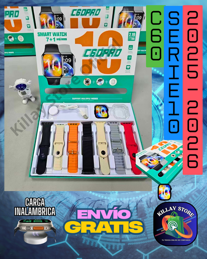 🎉🚨 Smart Watch 9 en 1 🚨🎉 Modelo y fabricación 2026 Ultra 3, Pantalla Amoled IP68 resistente al agua💦 y al polvo💨